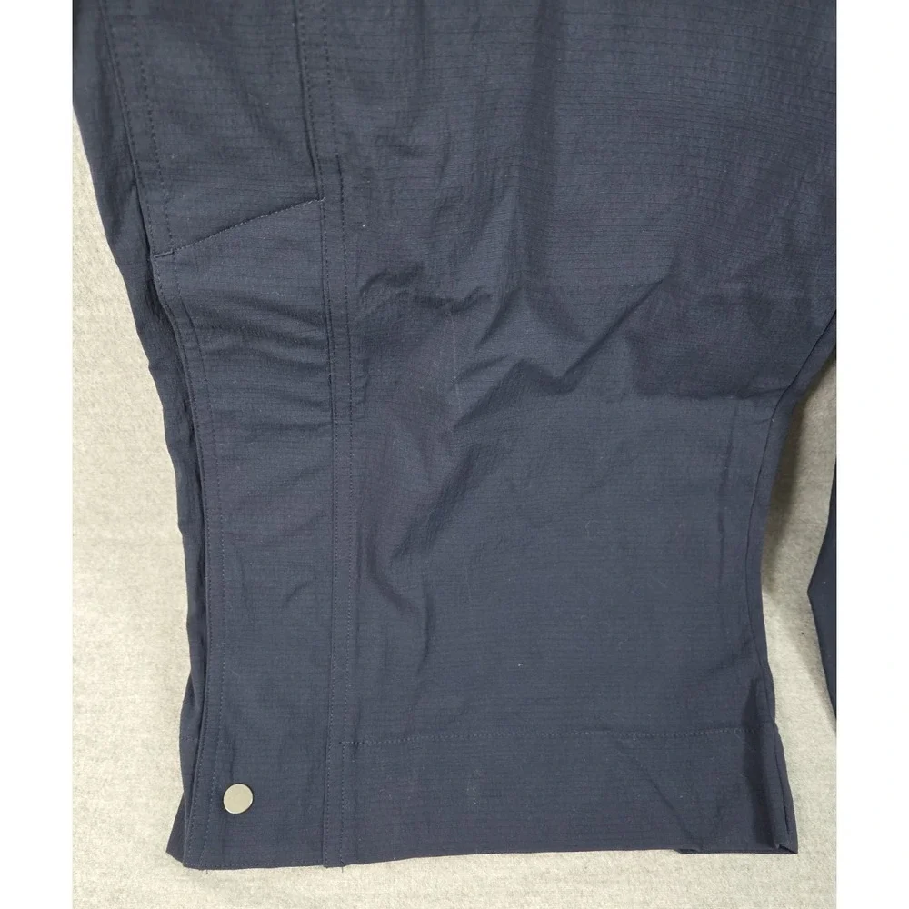 Athleta Trekkie M High Rise Parachute Pants Navy Blue Nylon Flex Waist Active - Picture 4 of 13